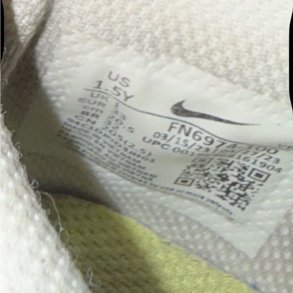 Nike Dunk Low TD Sz 1.5  White Stadium Green Game Royal Lemon - Picture 5 of 6